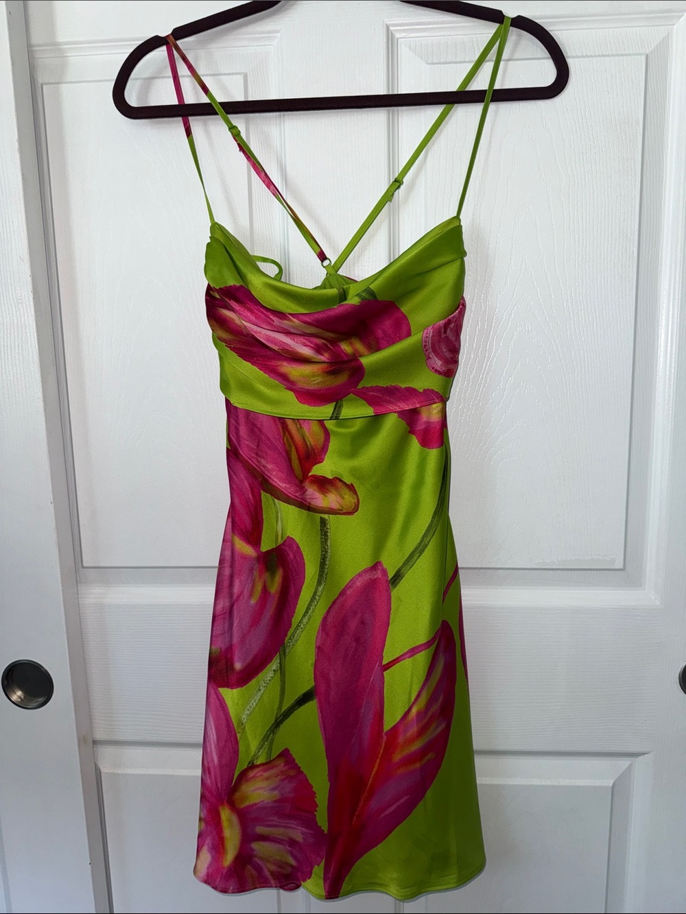 City Studios Floral Satin Slip Dress Medium